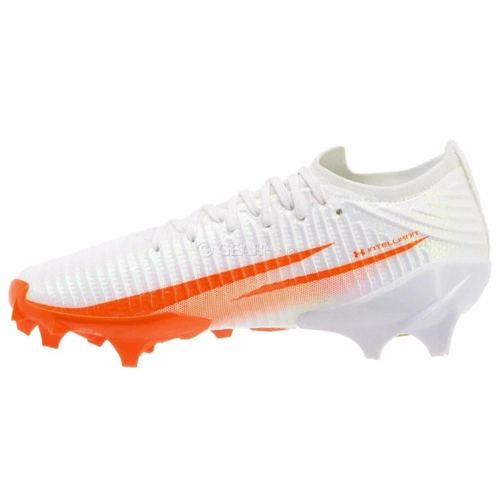 Under Armour Blur Pro White Team Orange Mens Football Cleats Sz 10.5 3028220-109